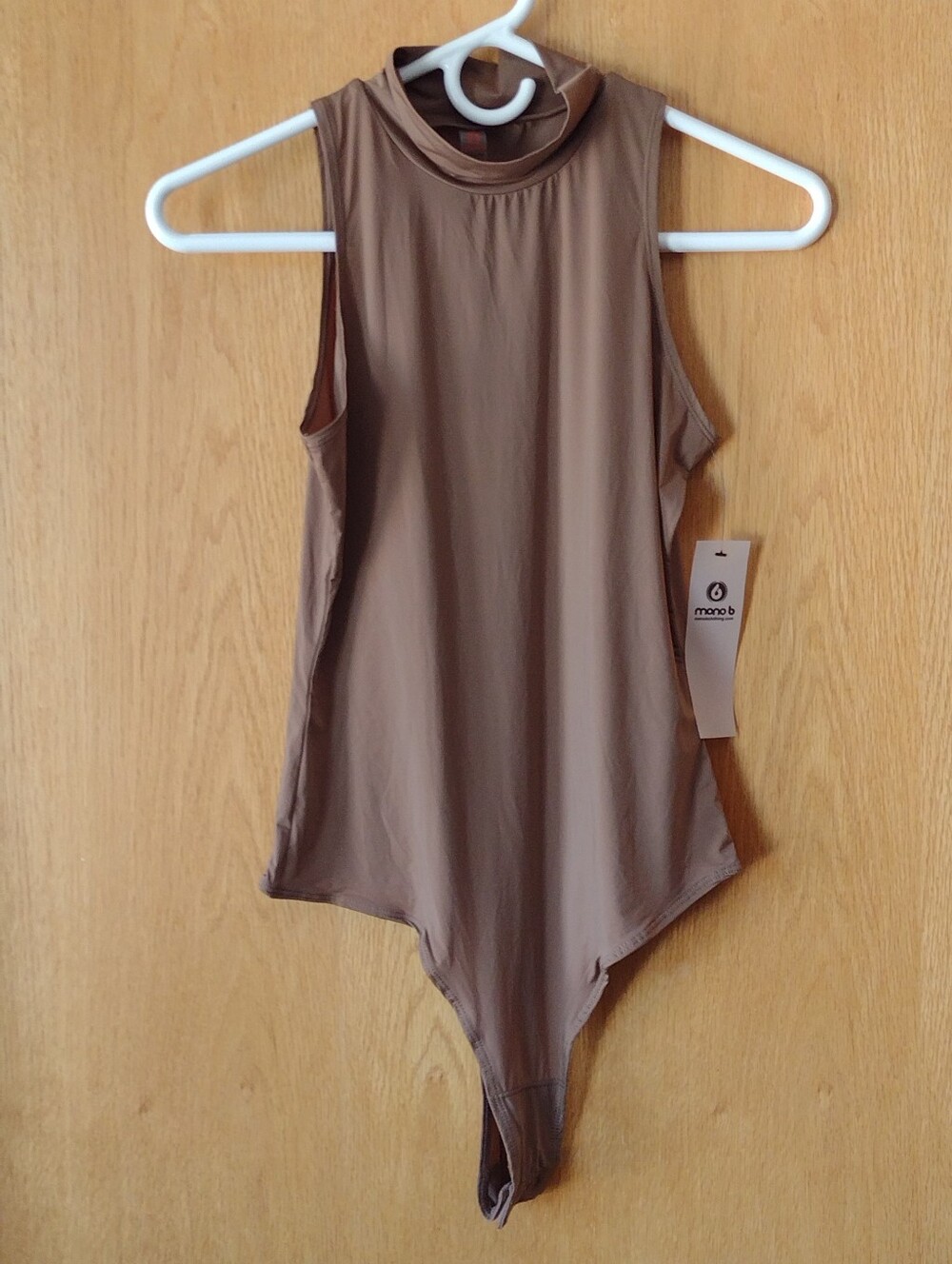 Mono B Mock Neck Silky Bodysuit Size Medium